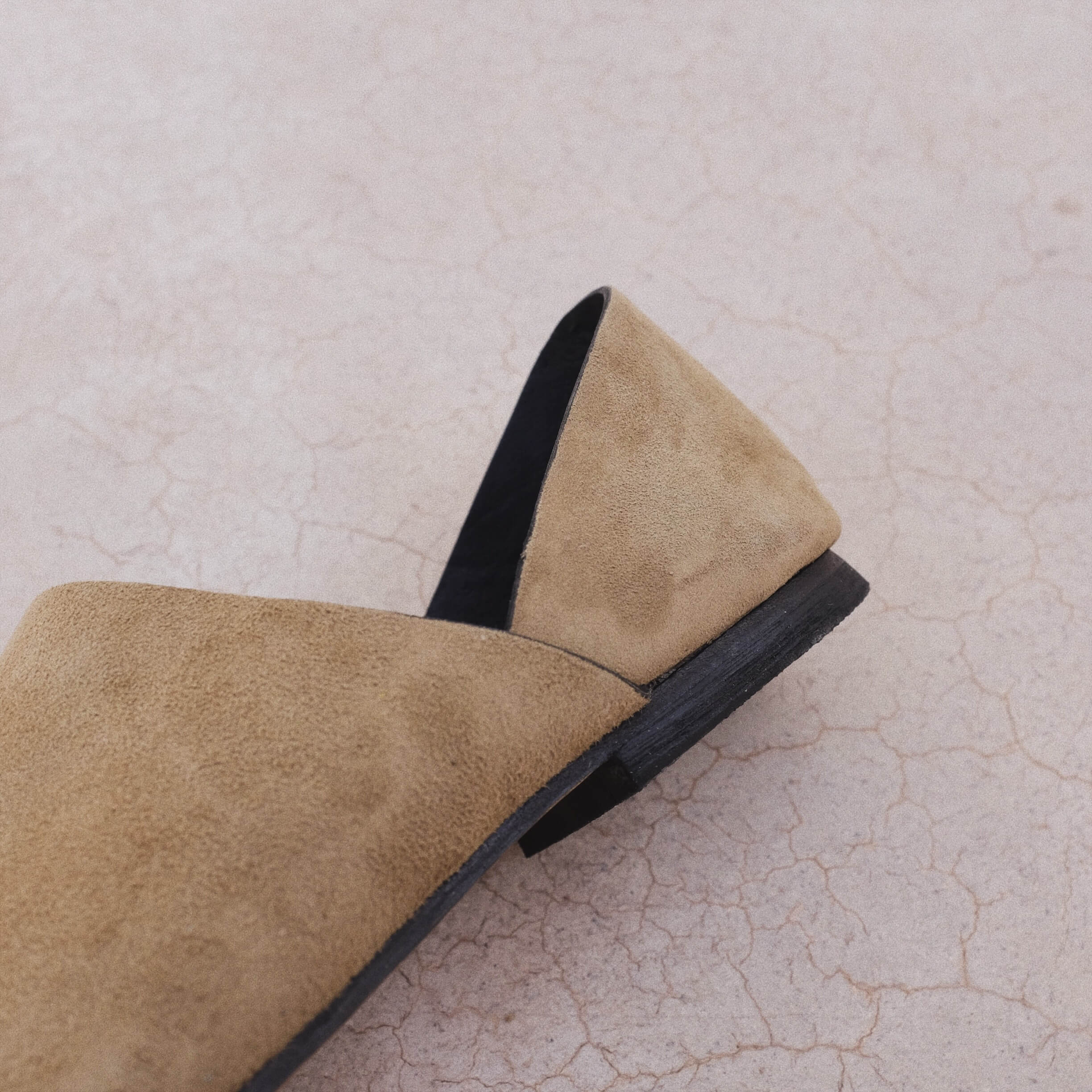 Point Toe Flat - Olive Suede