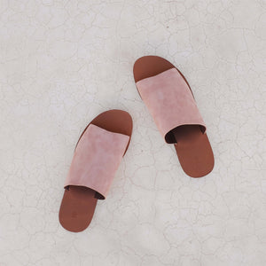 Slide Sandal - Pink Suede